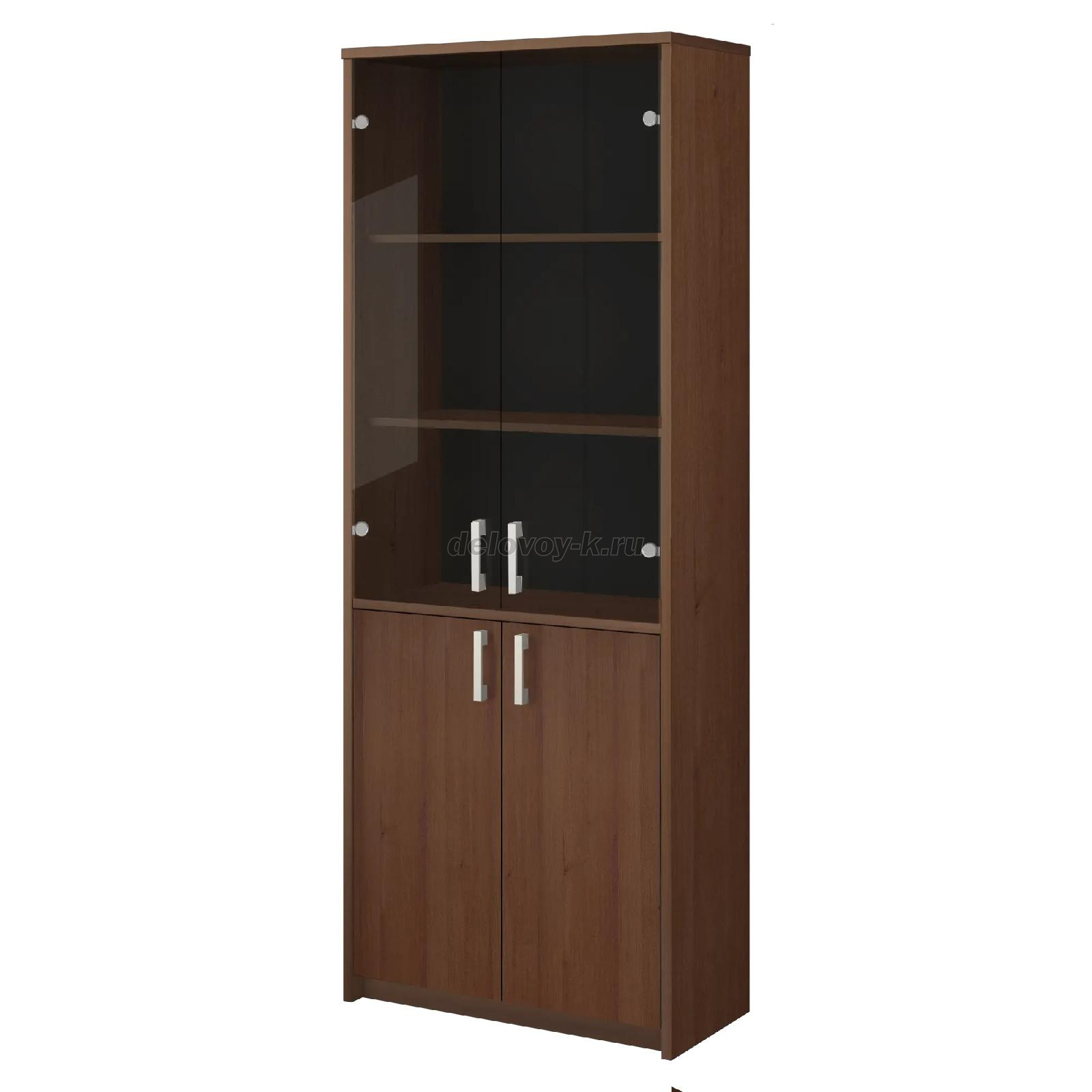 Шкаф для документов со стеклянными тонированными дверьми А-310+А-стл310тон 770*370*2000мм фото