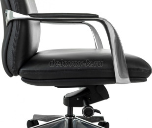 Кресло руководителя Бюрократ _VEGA кожа крестовина алюминий рис4