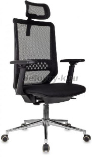 Кресло руководителя Бюрократ MC-612N-H сетка/ткань, крестовина металл рис1