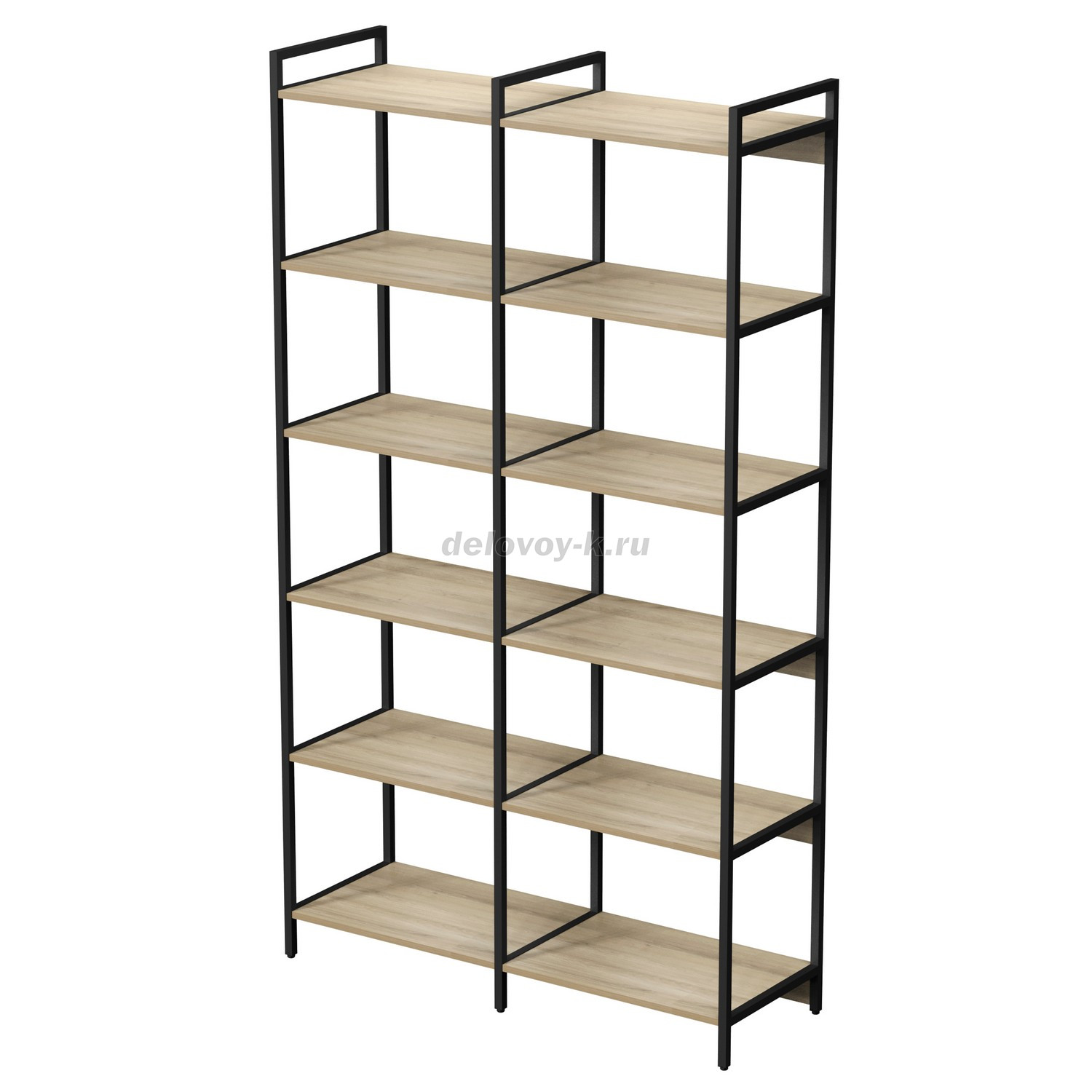 10СВД.6.600 Стеллаж высокий двойной 6 полок (1180*400*2080) фото