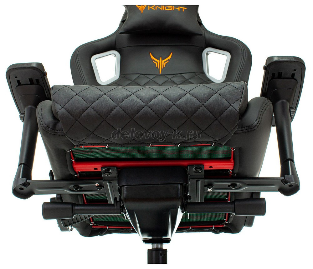 Кресло игровое KNIGHT TITAN ромбики, подголов., крестов. металл фото 5