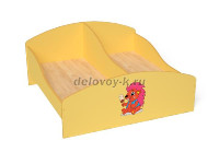 Кровать ЛДСП двухместная ясельная с рисунком (каркас бук, 1200*600) рис1