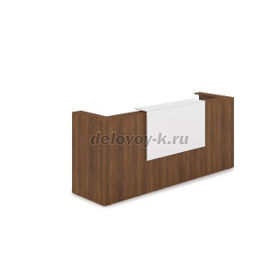 1КР-ДС.201.1 Комплект Ресепшн с фартуком ЛДСП 2654*761*1161 с подсветкой рис1