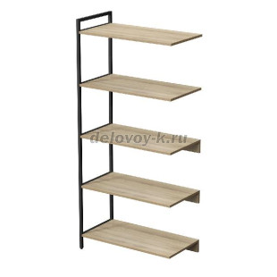 10СПС.5.800 Стеллаж промежуточный средний 5 полок, широкий (780*400*1704) рис1