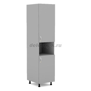 Шкаф кухонный с двумя одинарными распашными дверями и нишей 550*600*2340 рис1