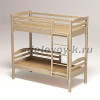 Кровать детская двухъярусная «Ника» (массив, лак) настил ДВП