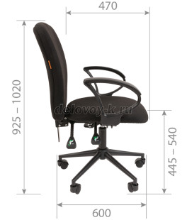 Кресло для персонала CHAIRMAN 9801 BLACK рис4