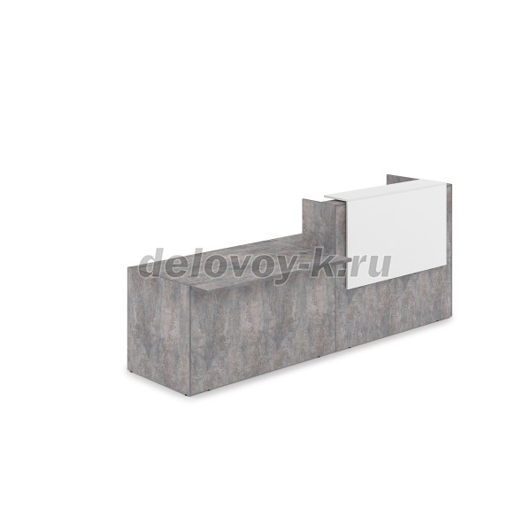 1КРС-ДС.007 Комплект Ресепшн с фартуком ЛДСП 2832*901*1161 без подсветки рис3