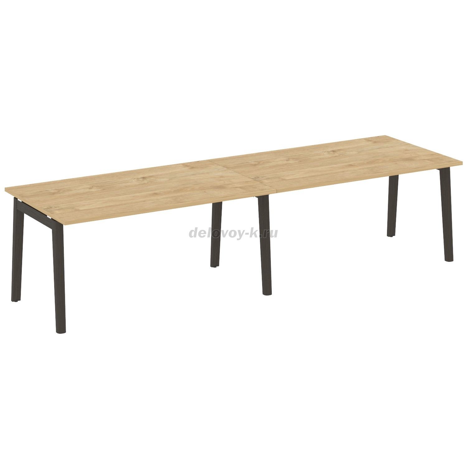 Стол переговорный (2 столешницы), опоры - массив дерева 3160*980*750  OW.PRG-2.4 фото