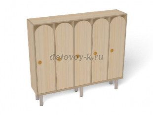 Шкаф 5-секционный на металлокаркасе (ШР-004-5) рис1