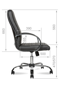 Кресло руководителя М-175 В ХРОМ рис3