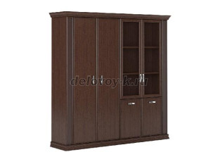 Шкаф комбинированный со стеклом и гардеробом PRT902 рис1