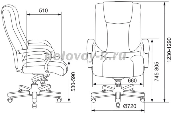 Кресло руководителя Бюрократ T-9925WALNUT рис2