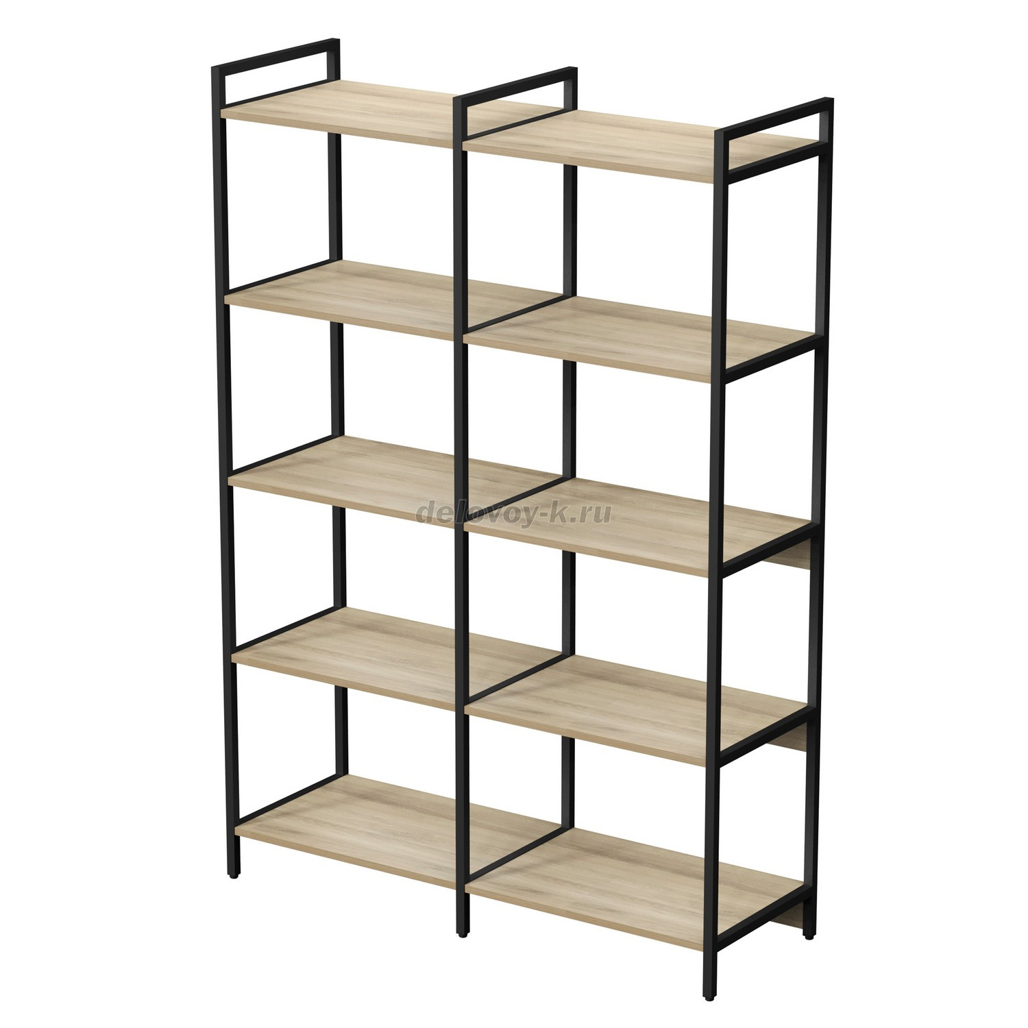 10ССД.5.600 Стеллаж средний двойной 5 полок (1180*400*1704) фото