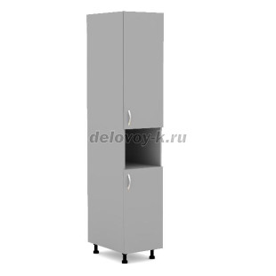 Шкаф кухонный с двумя одинарными распашными дверями и нишей 400*600*2340 рис1