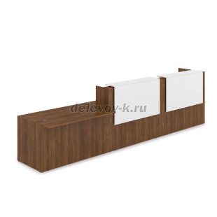 1КРС-ДС.008 Комплект Ресепшн с фартуком ЛДСП 4232*901*1161 без подсветки рис1