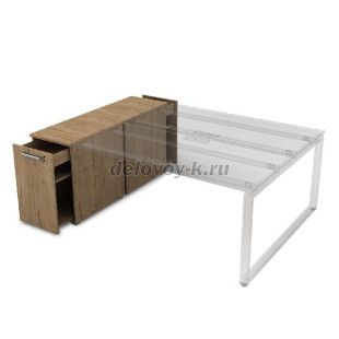 9ТП.012.2 Тумба с выкатной секцией двухсторонняя (1635*450*750) рис1