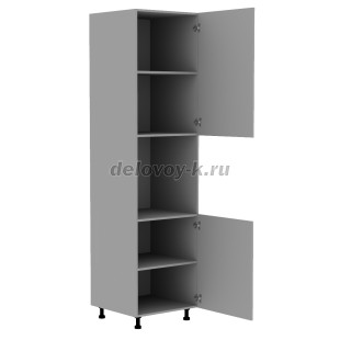 Шкаф кухонный с двумя одинарными распашными дверями и нишей под духовой шкаф 600*600*2140 рис2