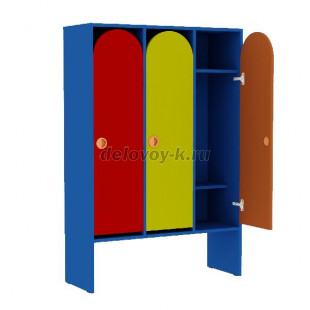 Шкаф для одежды трехсекционный ШДО-03 900*320*1320 рис1