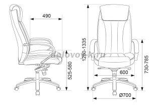Кресло руководителя Бюрократ T-9922SL кожа рис4