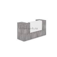 1КРТ-ДС.004.1 Комплект Ресепшн с фартуком ЛДСП 2232-763-1161 с подсветкой_Basalt_Белый рис3