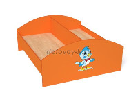 Кровать ЛДСП двухместная с рисунком (каркас бук, 1200*1200) рис1