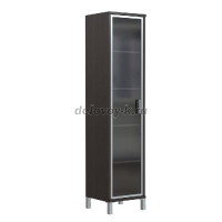 431.8 L Шкаф-колонка высокая со стеклянной дверью в AL рамке левая 475х450x2054 рис1