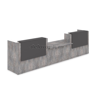 1КРС-ДС.009 Комплект Ресепшн с фартуком ЛДСП 4232*901*1161 без подсветки рис2