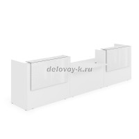 1КРС-КЛ.009.1 Комплект Ресепшн с фартуком HPL 4232-901-1149 с подсветкой_Белый_Белый глянец рис5