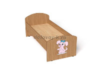 Кровать ЛДСП с рисунком (каркас бук, 1400*600) рис1