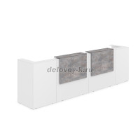 1КР-ДС.202 Комплект Ресепшн с фартуком ЛДСП 3854-761-1161 без подсветки_Белый_Basalt рис4