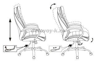 Кресло руководителя Бюрократ T-9950SL Fabric крестовина металл хром рис3