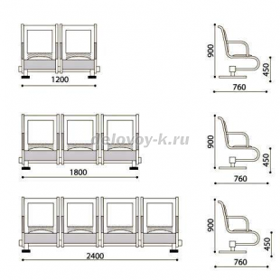 Секция СЕЛЕНА ЭКСТРА 3-местная рис2