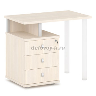 Тумба приставная с замком на первый ящик V-243 рис1