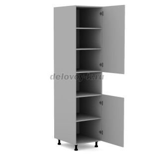 Шкаф кухонный с двумя одинарными распашными дверями и нишей 550*600*2340 рис2