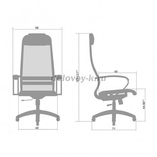 Кресло руководителя эргономичное МЕТТА-15 (MPRU)/подл.131/осн.004 рис2