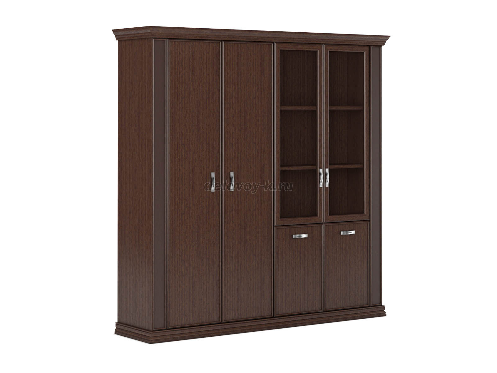 Шкаф комбинированный со стеклом и гардеробом PRT902 фото