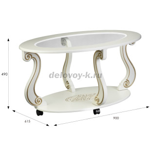 Стол журнальный Овация С на колесах рис3