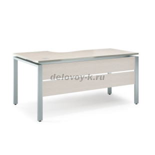 Стол письменный эргономичный с царгой на металлокаркасе V-1.6.2М_L 1600*700*750мм рис1