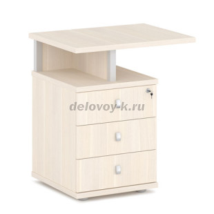 Тумба приставная с замком на первый ящик V-242 рис1