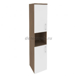 Шкаф высокий узкий левый (2 низких фасада ЛДСП)  400*420*1977 O.SU-1.5(L) рис1