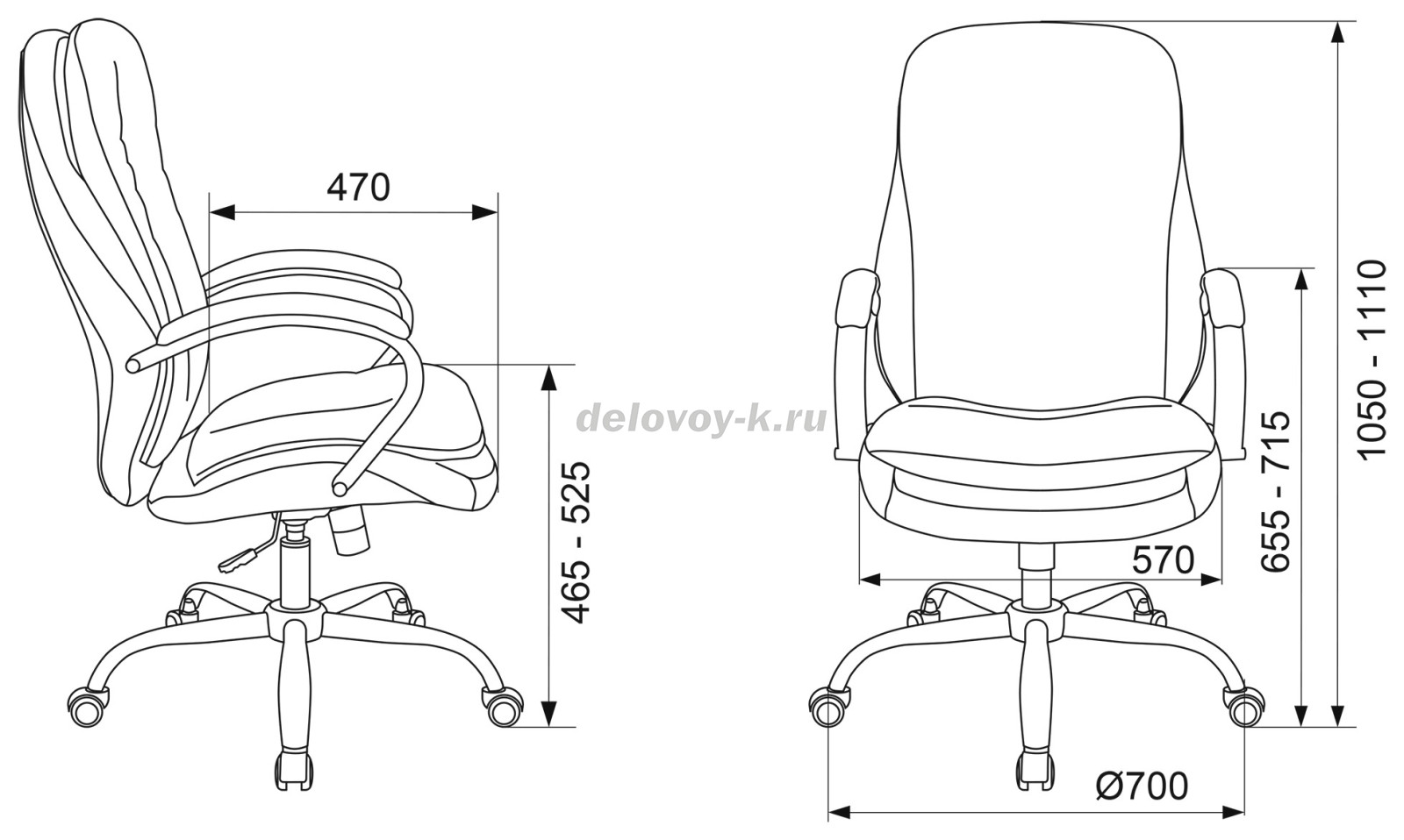 Кресло руководителя Бюрократ T-9950SL Fabric крестовина металл хром фото 2