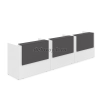 1КР-ДС.003.1 Комплект Ресепшн с фартуком ЛДСП 4264-762-1161 с подсветкой_Белый_Graphit рис5