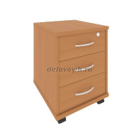 Тумба подкатная (3 ящика фолдинг, с замком) А.ТМ-3 рис1