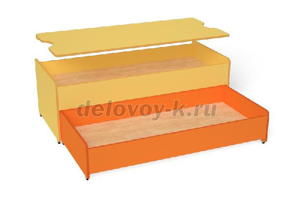Кровать 2-х ярусная выкатная с крышкой, 1430*650*500 (КР-012-К) рис1