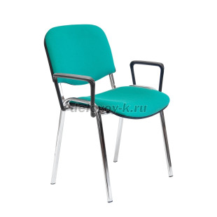 Стул ИЗО+ с подлокотниками каркас хром, ткань рис1