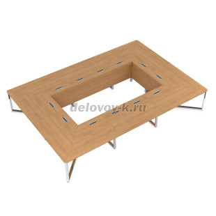 16СУС.196 Стол угловой бенч, средний модуль (1600/900*1600/900*750) рис3