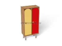 Шкаф 2-секционный на металлических ножках рис1