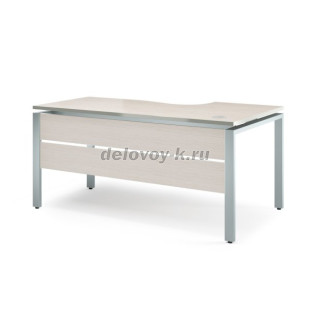 Стол письменный эргономичный с царгой на металлокаркасе V-1.6.2М_R 1600*700*750мм рис1