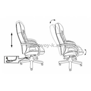 Кресло руководителя Бюрократ T-9908/WALNUT кожа, крестовина металл/дерево рис3